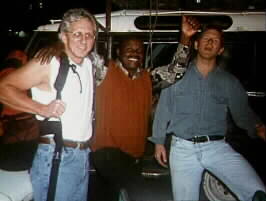 Terry, Carr Rufas, and Mitch at Nairobi Airport