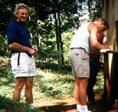 Terry and Mitch registering at park entrance.